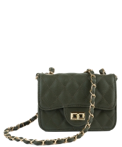 Fashion Quilted Crossbody Bag BA320183 OLIVE